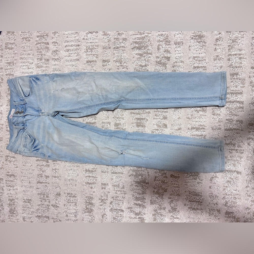 Washed out blue jeans